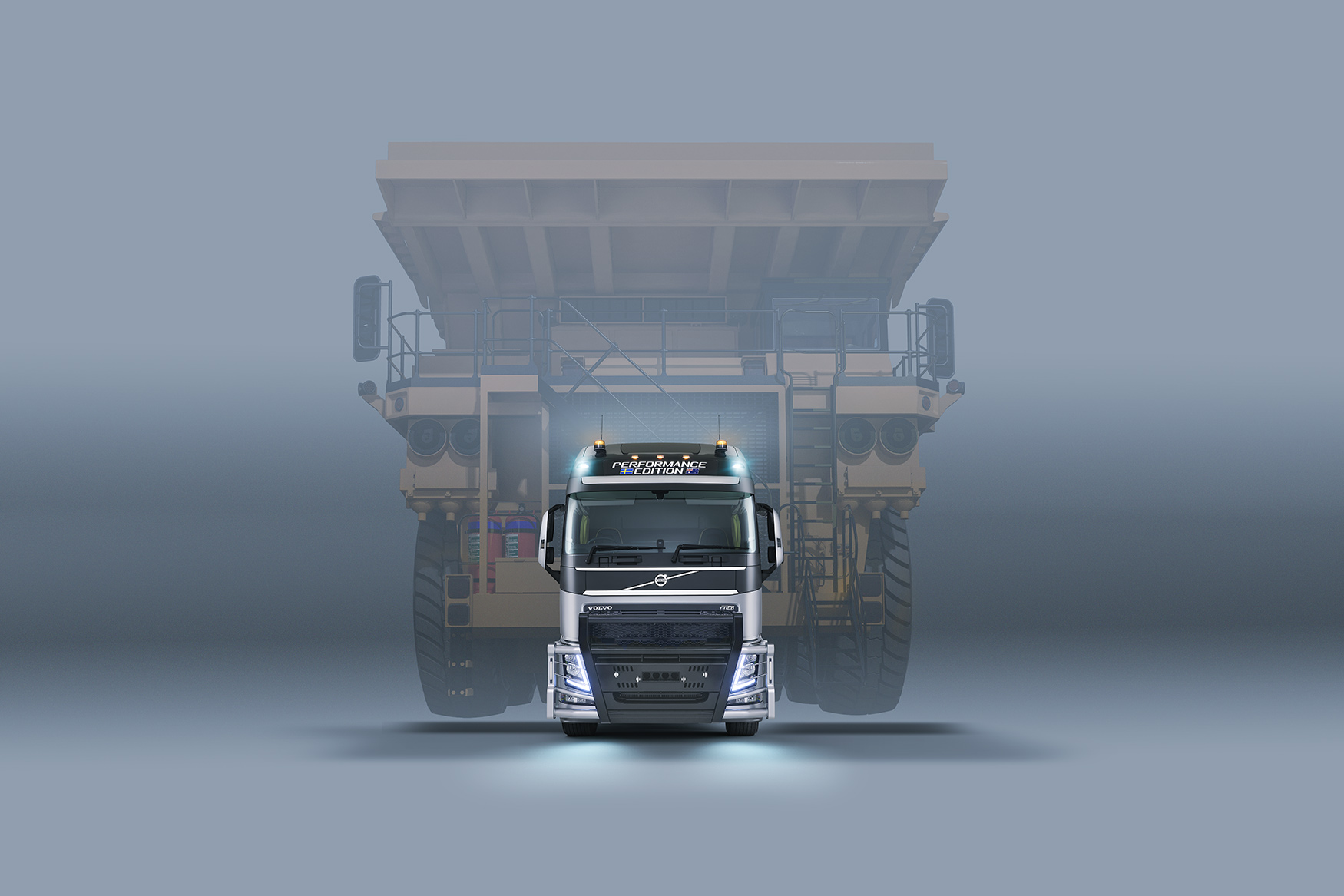 Volvo Truck FH with heavy haulage load